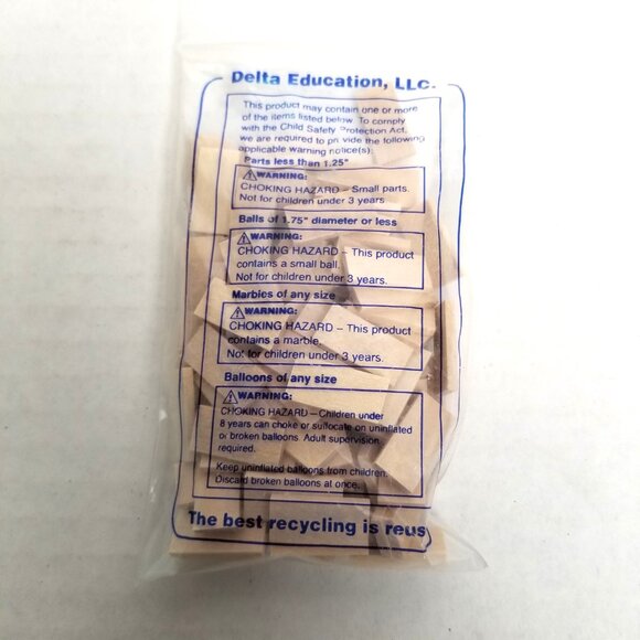 Mini Wooden Pieces Rectangle 2cm 100 Pack Natural Wood STEM Craft Supplies New - Picture 3 of 5